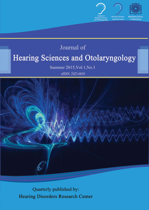 Otorhinolaryngology and Facial Plastic Surgery - Volume:1 Issue: 1, 2015