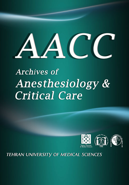 Archives of Anesthesiology and Critical Care - Volume:1 Issue: 3, Summer 2015