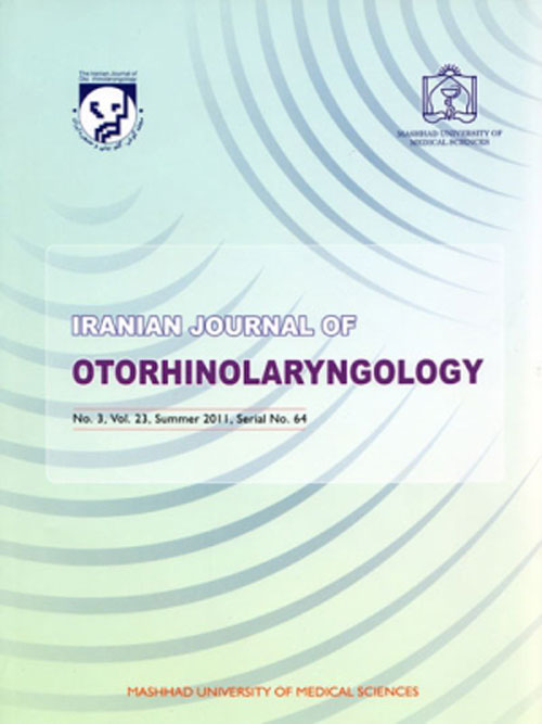 Otorhinolaryngology - Volume:27 Issue: 6, Nov 2015