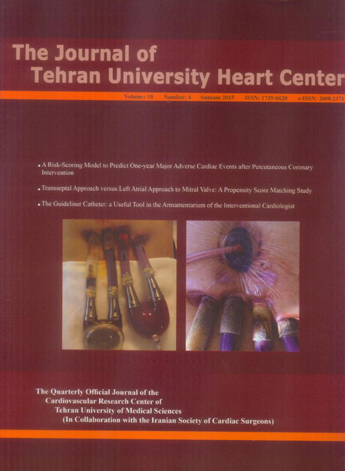 Tehran University Heart Center - Volume:10 Issue: 4, Oct 2016