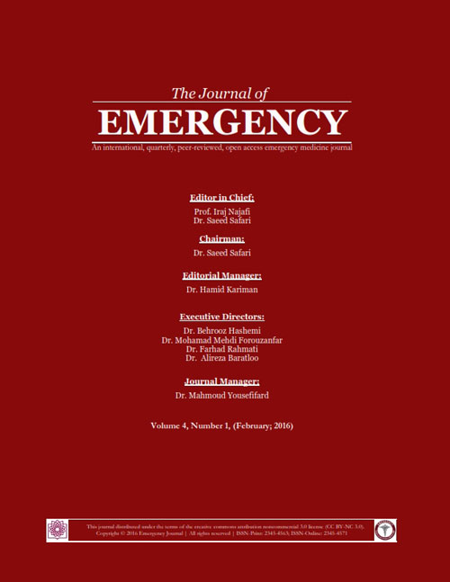 Archives of Academic Emergency Medicine - Volume:4 Issue: 1, 2016