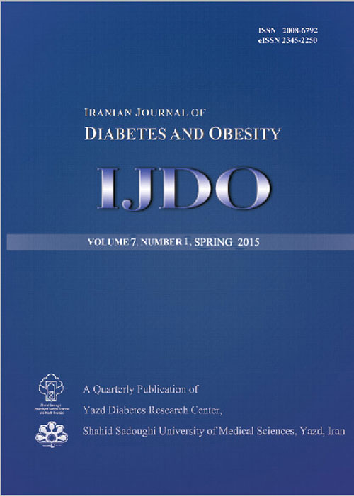 Diabetes and Obesity - Volume:7 Issue: 1, Spring 2015