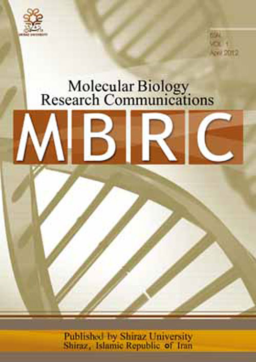 Molecular Biology Research Communications - Volume:5 Issue: 1, Mar 2016