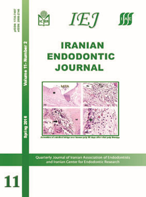 Iranian Endodontic Journal - Volume:11 Issue: 2, Spring 2016
