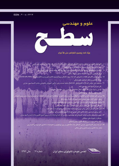 علوم و مهندسی سطح ایران - پیاپی 27 (بهار 1395)