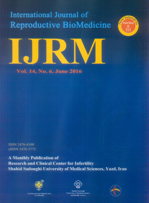 Reproductive BioMedicine - Volume:14 Issue: 6, Jun 2016