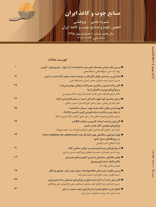 صنایع چوب و کاغذ ایران - سال هفتم شماره 1 (بهار 1395)