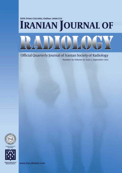 Iranian Journal of Radiology - Volume:13 Issue: 3, Jul 2016