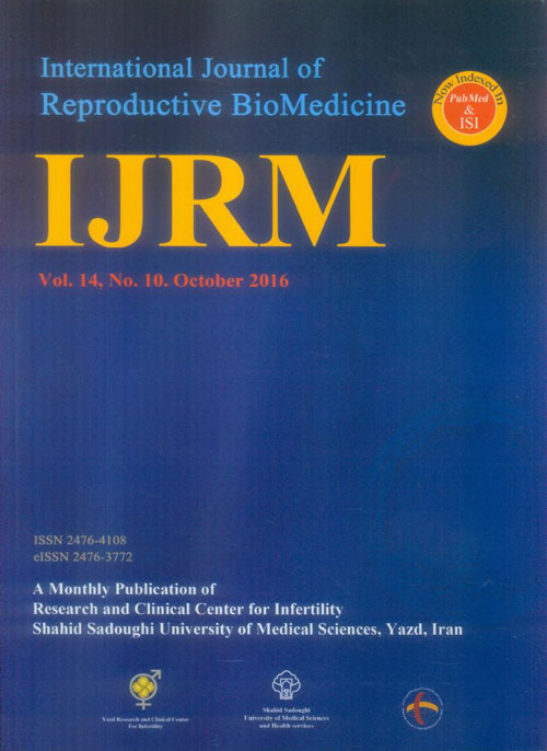 Reproductive BioMedicine - Volume:14 Issue: 10, Oct 2016