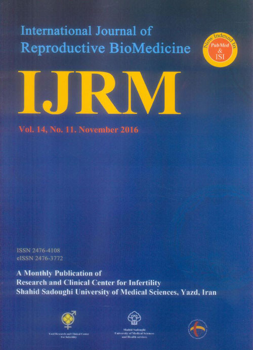 Reproductive BioMedicine - Volume:14 Issue: 11, Nov 2016