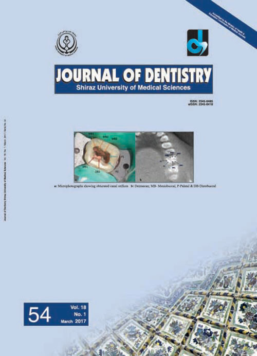 Dentistry, Shiraz University of Medical Sciences - Volume:18 Issue: 1, Mar 2017