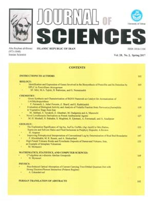 Sciences, Islamic Republic of Iran - Volume:28 Issue: 2, Spring 2017
