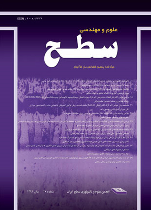 علوم و مهندسی سطح ایران - پیاپی 30 (زمستان 1395)