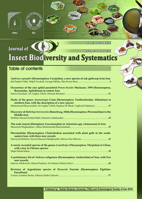 Insect Biodiversity and Systematics - Volume:3 Issue: 1, Mar 2017