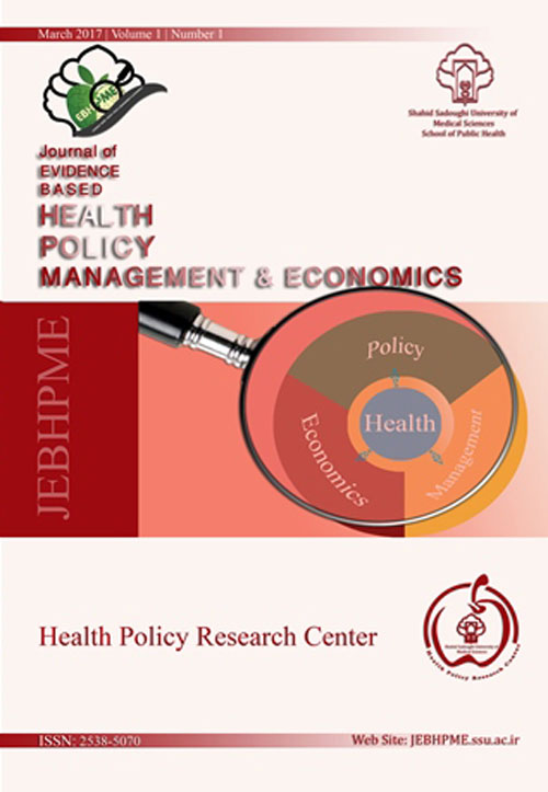 Evidence Based Health Policy, Management and Economics - Volume:1 Issue: 2, Jun 2017