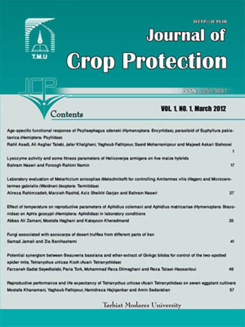 Crop Protection - Volume:6 Issue: 2, Jun 2017