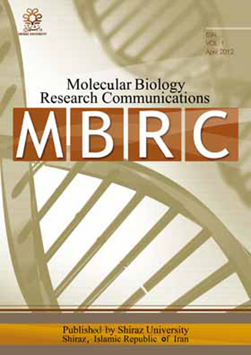 Molecular Biology Research Communications - Volume:6 Issue: 3, Sep 2017