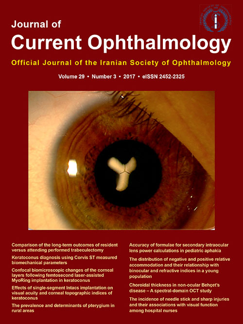 Current Ophthalmology - Volume:29 Issue: 3, Sep 2017