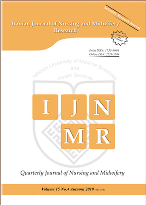 Nursing and Midwifery Research - Volume:22 Issue: 5, Sep-Oct 2017