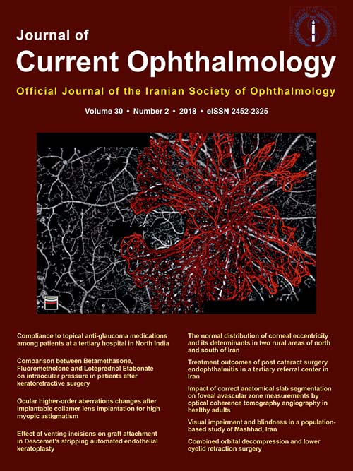 Current Ophthalmology - Volume:30 Issue: 2, Jun 2018