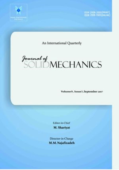 Solid Mechanics - Volume:10 Issue: 2, Spring 2018