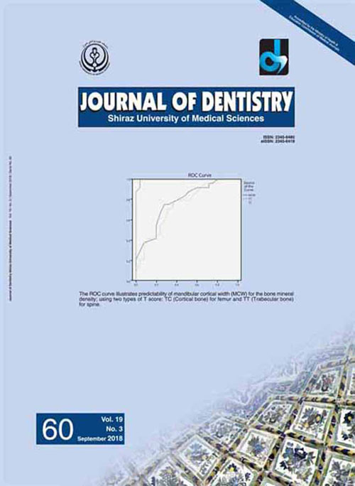 Dentistry, Shiraz University of Medical Sciences - Volume:19 Issue: 3, Sep 2018