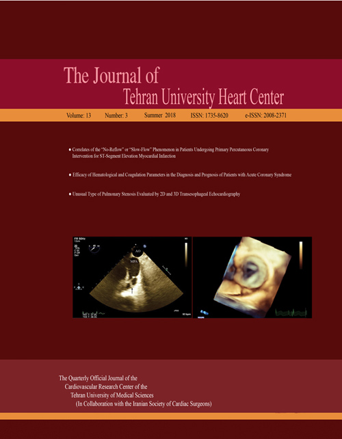 Tehran University Heart Center - Volume:13 Issue: 3, Jul 2018