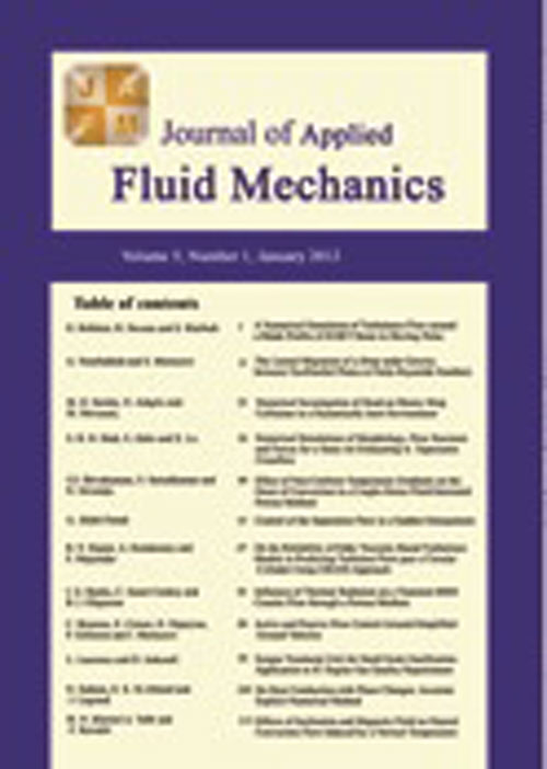 Applied Fluid Mechanics - Volume:12 Issue: 1, Jan-Feb 2019