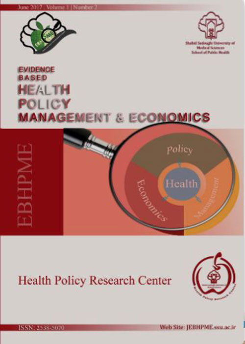 Evidence Based Health Policy, Management and Economics - Volume:2 Issue: 4, Dec 2018