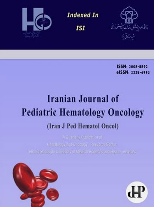 Pediatric Hematology and Oncology - Volume:9 Issue: 2, Spring 2019