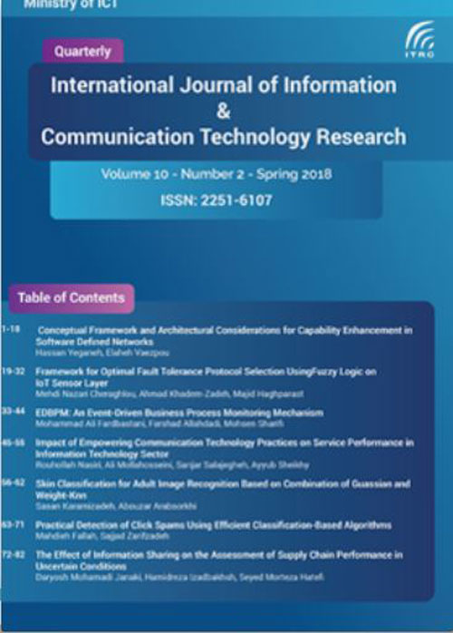 Information and Communication Technology Research - Volume:10 Issue: 2, Spring 2018