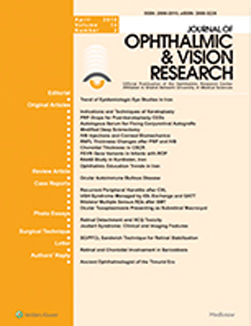 Ophthalmic and Vision Research - Volume:14 Issue: 2, Apr-Jun 2019