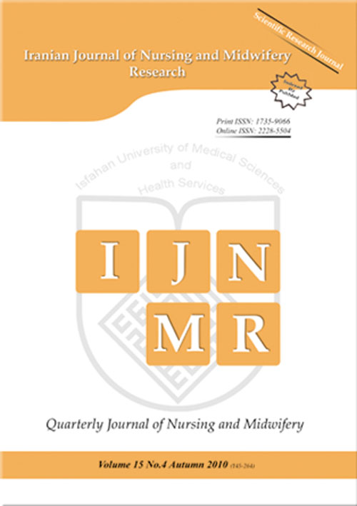 Nursing and Midwifery Research - Volume:24 Issue: 4, Jul-Aug 2019