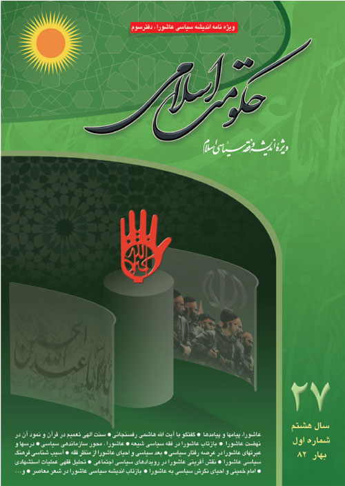 حکومت اسلامی - سال هشتم شماره 1 (پیاپی 27، بهار 1382)