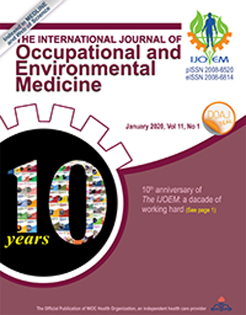 Occupational and Environmental Medicine - Volume:11 Issue: 1, Jan 2020