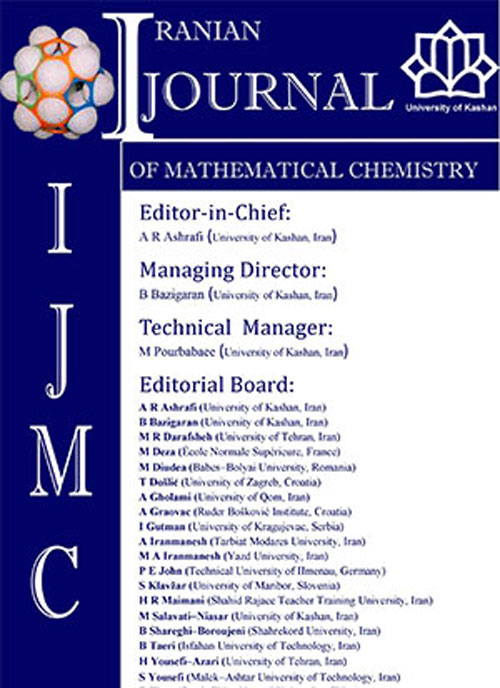 Mathematical Chemistry - Volume:11 Issue: 1, Winter 2020