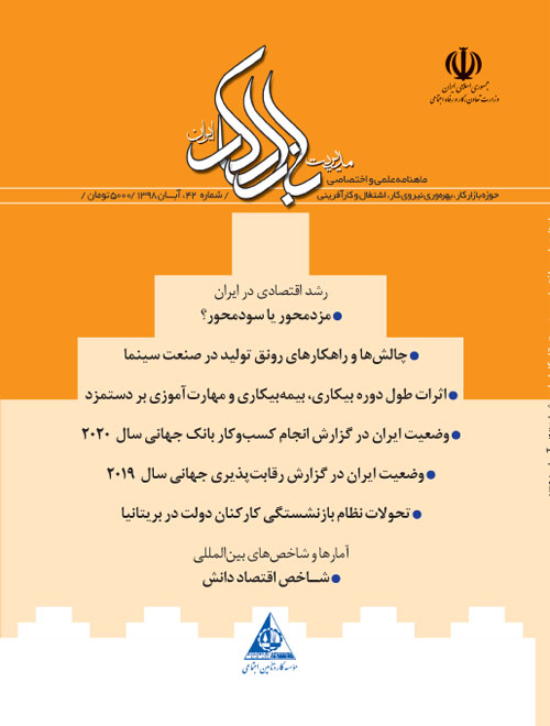 مدیریت بازار کار ایران - پیاپی 42 (آبان 1398)
