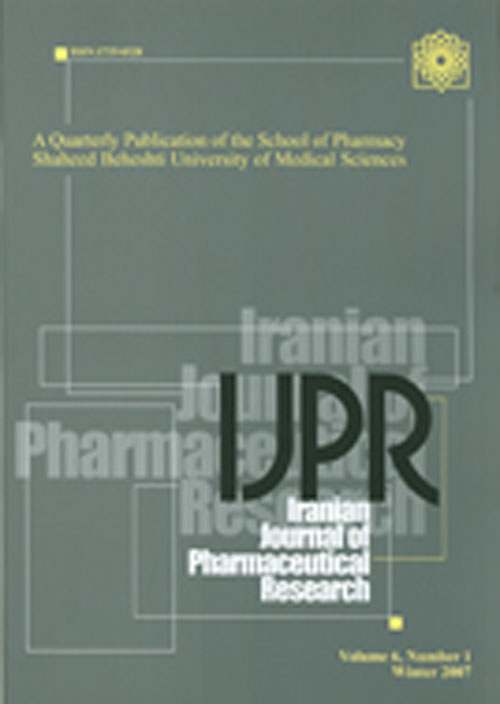 Pharmaceutical Research - Volume:19 Issue: 4, Autumn 2020