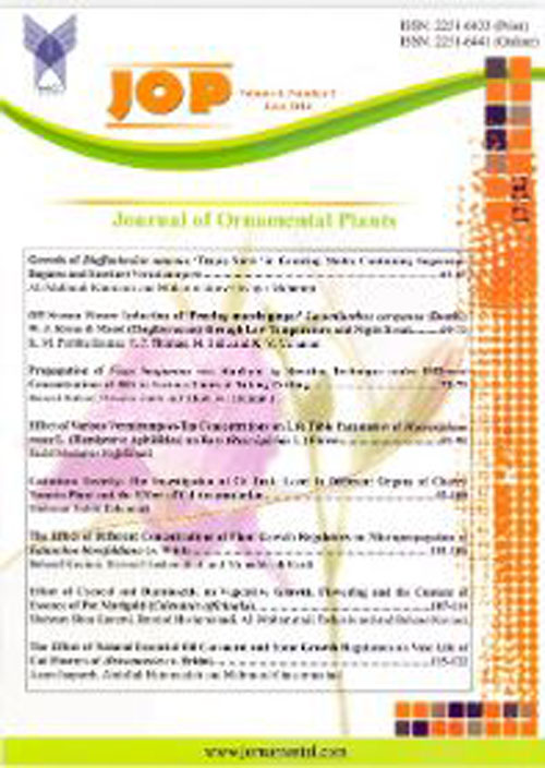 Ornamental Plants - Volume:10 Issue: 4, Autumn 2020