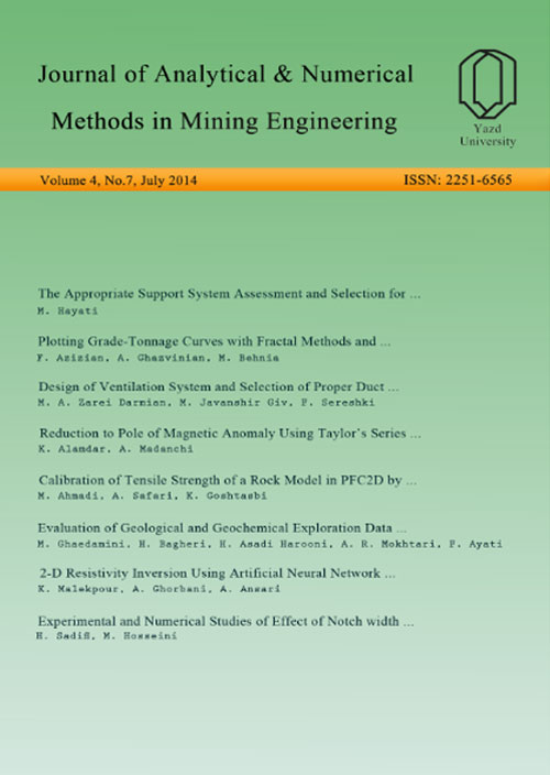 روش های تحلیلی و عددی مهندسی معدن - پیاپی 29 (زمستان 1400)