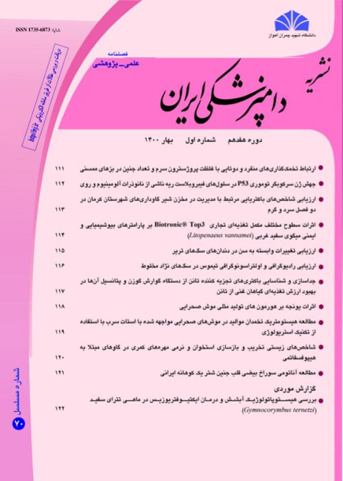 دامپزشکی ایران - سال هفدهم شماره 73 (زمستان 1400)