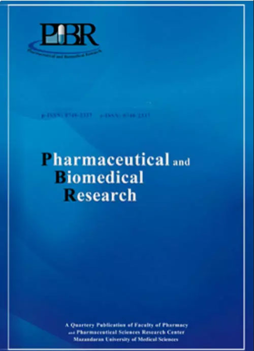 Pharmaceutical and Biomedical Research - Volume:8 Issue: 2, Apr 2022