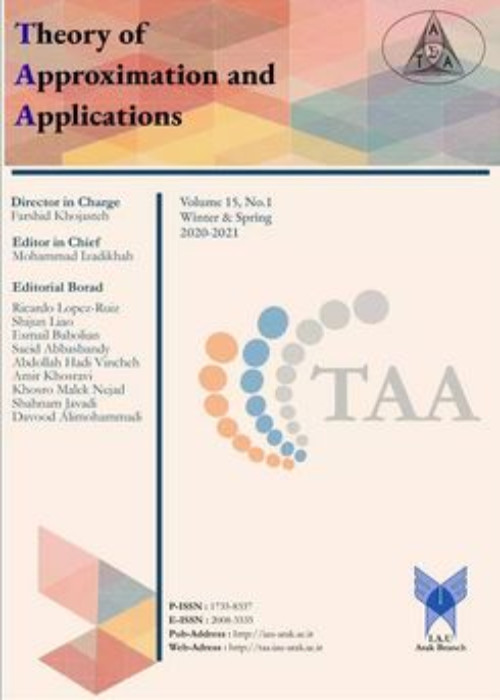 Theory of Approximation and Applications - Volume:16 Issue: 2, Summer and Autumn 2022