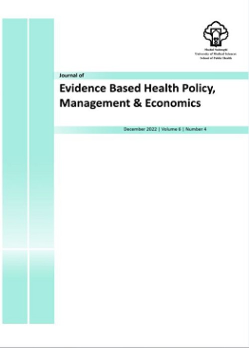 Evidence Based Health Policy, Management and Economics - Volume:7 Issue: 3, Sep 2023