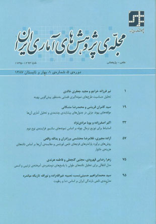 Statistical Research of Iran - Volume:5 Issue: 1, 2008