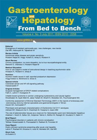 Gastroenterology and Hepatology From Bed to Bench Journal - Volume:4 Issue: 3, Summer 2011