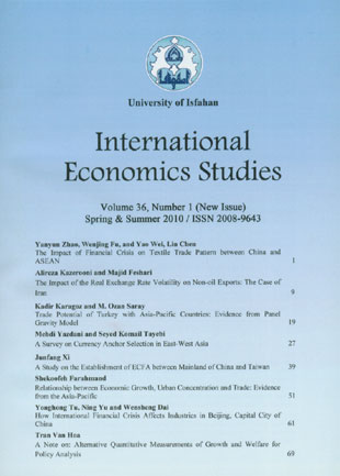 International Economics Studies - Volume:36 Issue: 1, Spring and Summer 2010