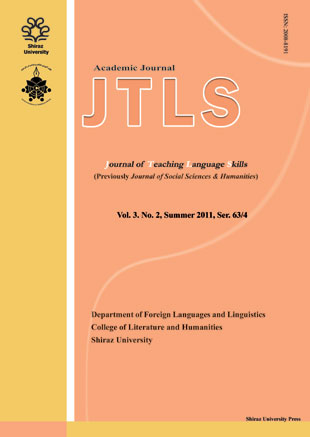 Teaching English as a Second Language Quarterly - Volume:3 Issue: 2, Summer 2011