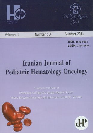 Pediatric Hematology and Oncology - Volume:1 Issue: 3, Summer 2011