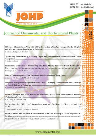 Ornamental Plants - Volume:2 Issue: 1, Winter 2012